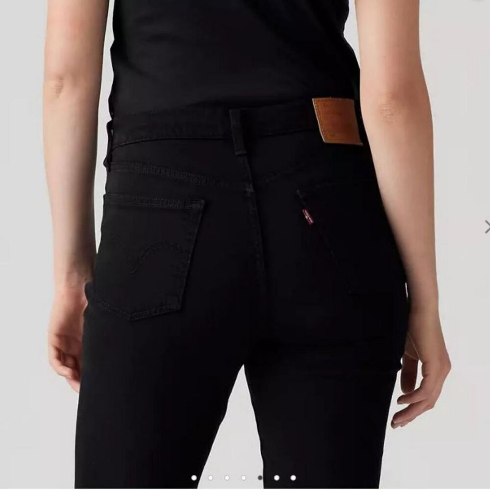 Levi’s 501 Original Cropped Women’s‎ Jeans W28 L28 Black Sprout Pre-Owned - Picture 3 of 8